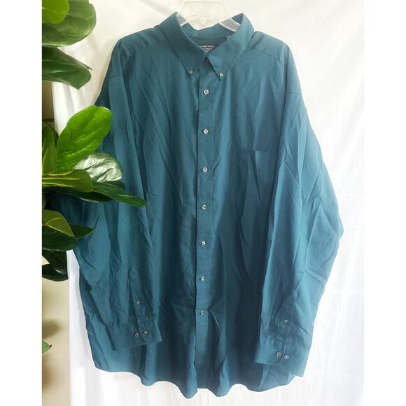 Roundtree & Yorke Solid Blue Button-Down Mens Size 3XT - Picture 1 of 5